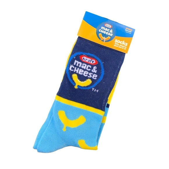 Mac & Cheese Socks | NWT Crew Socks | Size Men's 6-12 - Picture 1 of 6